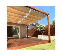 Tenda parasole retrattile regolabile, design telescopico, copertura personalizzabile efficace protezione solare mantiene lo spazio fresco (W: 1,7 m x 5 m)