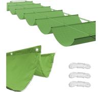 Tenda parasole retrattile regolabile, impermeabile, protezione UV al 95%, per balcone, pergola e patio, dimensioni personalizzate (1,2 × 6 m verde), tessuto parasole di alta qualità
