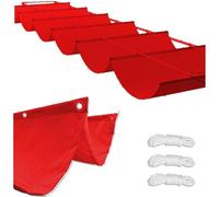 Tenda parasole retrattile regolabile, impermeabile, protezione UV per esterni, 95%, dimensioni personalizzate 1,2 x 7 m (larghezza x lunghezza), ideale per balcone, pergola e patio, tessuto rosso