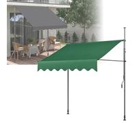 Tenda parasole retrattile regolabile per patio esterno, baldacchino manuale portatile 2,15-3,1 m, protezione UV, facile installazione, perfetta per giardino, balcone e terrazza protezione solare