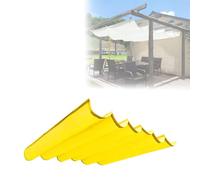 Tenda parasole retrattile resistente ai raggi UV, con kit di installazione, ideale per terrazze, balconi e giardini, colore giallo, 2 x 4 m, copertura per baldacchino da esterno