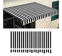 Tenda parasole retrattile (solo tessuto), in poliestere impermeabile, per ponti e cortili, strisce 1, dimensioni: 5,5 x 2 m
