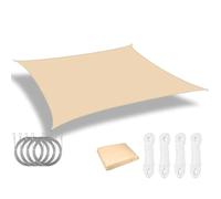 Tenda Parasole Retrattile Sun Shade Sail Rectangle Canopy Waterproof Cover For Garden Outdoor Patio Deck Pergola Porch Tents(Yellow with 4pc Kit,Rectangle 300x200CM)