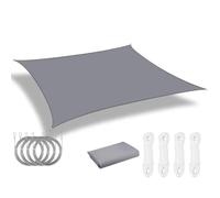 Tenda Parasole Retrattile Sun Shade Sail Rectangle Canopy Waterproof Cover For Garden Outdoor Patio Deck Pergola Porch Tents(Light Gray 4pc Kit,Rectangle 400x200CM)
