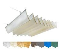 Tenda parasole retrattile telescopica per esterni giardino e patio, filo ondulato con kit di montaggio (1 x 2 m), copertura ideale per pergola in giardino e relax