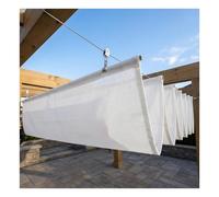 Tenda parasole retrattile,vela a onda regolabile e arrotolabile,Tessuto HDPE,tettoia Retrattile,Tenda a Rullo Scorrevole a Forma di U con Kit di Montaggio(W3.2*L10m/W10.50*L32.81ft)