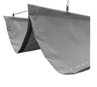 Tenda Parasole Retrattile Width 3.5m Retractable Wave Sun Shade Net Telescopic Sail Rainproof Sunproof Awning With 15mm Steel Pipe(Grey- Waterproof,3.5mx8m)