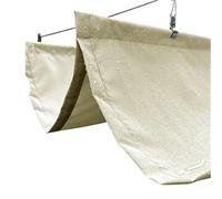 Tenda Parasole Retrattile Width 4m Telescopic Waterproof Sunshade Sail Summer Patio Wave Sun Shade Net Retractable Shading Cover Outdoor(Milky-Waterproof,W4m x L9m)