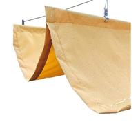 Tenda Parasole Retrattile Width 4m Telescopic Waterproof Sunshade Sail Summer Patio Wave Sun Shade Net Retractable Shading Cover Outdoor(Beige-Waterproof,W4m x L7m)