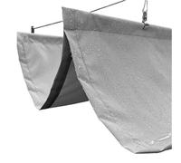 Tenda Parasole Retrattile Width 4m Telescopic Waterproof Sunshade Sail Summer Patio Wave Sun Shade Net Retractable Shading Cover Outdoor(Gray-Waterproof,W4m x L6m)