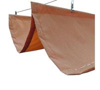 Tenda Parasole Retrattile Width 4m Telescopic Waterproof Sunshade Sail Summer Patio Wave Sun Shade Net Retractable Shading Cover Outdoor(Khaki-Waterproof,W4m x L7m)