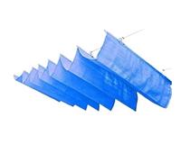 Tenda Parasole Retrattile Width 4m Telescopic Waterproof Sunshade Sail Summer Patio Wave Sun Shade Net Retractable Shading Cover Outdoor(Blue-HDPE,W4m x L10m)