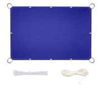 Tenda parasole rettangolare, 0,8 x 8,5 m, blu reale, blocco UV, per esterni, impermeabile, per terrazze, giardini, terrazze e piscine