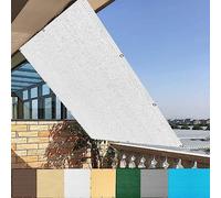 Tenda parasole rettangolare, 1,2 x 1,2 m, 220 g/m², traspirante, in tessuto, protezione dai raggi UV, per giardino, patio, fienile, compatibile con telaio in alluminio bianco