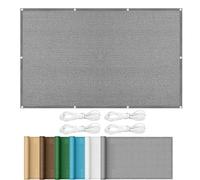 Tenda parasole rettangolare, 1,4 x 8 m, resistente alle intemperie e durevole, perfetta per uso esterno, giardino e patio, colore grigio, include occhielli per una facile installazione