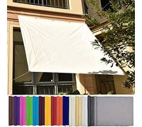 Tenda parasole rettangolare, 1,6 x 4 m, 95% UV, impermeabile, per esterni, per piante e fiori da giardino, protezione solare, soluzione bianca