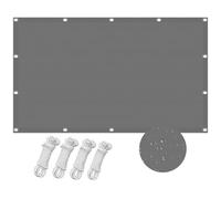 Tenda parasole rettangolare, 1 x 1,6 m, protezione dai raggi UV, resistente agli strappi, resistente alle intemperie, con occhielli e corde, per giardino, balcone, pergola, colore: grigio chiaro