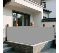 Tenda parasole rettangolare, 2,2 x 4 m, impermeabile, 98% protezione dai raggi UV, per giardino, patio, campeggio, serra, con occhielli e corde, colore grigio chiaro