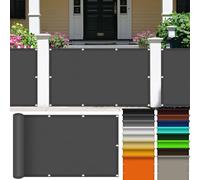 Tenda parasole rettangolare, 2,3 x 5,4 m, protezione UV 98%, resistente agli strappi, per esterni, giardino, patio, balcone, grigio scuro, perfetta per protezione solare e fascino estetico