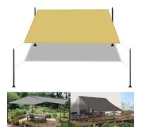 Tenda parasole rettangolare, 2,3 x 5 m, protezione dai raggi UV, tessuto in poliestere con occhielli, ideale per patio, giardino, prato, balcone o casetta per animali domestici, colore crema