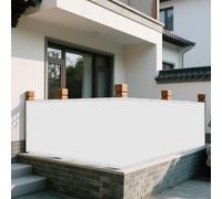 Tenda parasole rettangolare, 2,5 x 2,8 m, impermeabile, protezione dai raggi UV, 98%, con occhielli e cordini, per giardino, patio, terrazza, campeggio, colore bianco