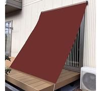 Tenda parasole rettangolare, 2,5 x 8 m, resistente, colore rosso scuro, protezione per la privacy, per giardino, serra e balcone, resistente alle intemperie, per una maggiore ombra e comfort