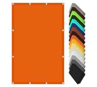 Tenda parasole rettangolare, 2,6 x 6,5 m, protezione UV al 99%, impermeabile, con occhielli e corde, per patio, balcone, terrazza, campeggio, colore: arancione