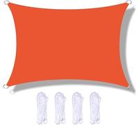 Tenda parasole rettangolare, 2 m x 3 m, impermeabile, resistente ai raggi UV, per patio, giardino, spazi esterni, ristorante, cortile e posto auto coperto, migliora il comfort e la protezione