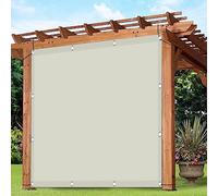 Tenda parasole rettangolare, 2 x 3,6 m, protezione dai raggi UV, resistente al vento, durevole, impermeabile, per giardino e campeggio, colore crema chiaro, facile da installare per uso esterno