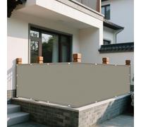 Tenda parasole rettangolare, 2 x 5 m, impermeabile, protezione dai raggi UV, 98%, rete ombreggiante per serra, con occhielli e corde, perfetta per giardino, patio, terrazza, campeggio, cachi