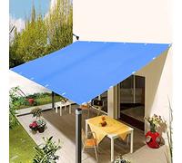 Tenda parasole rettangolare, 2 x 6 m, protezione dai raggi UV, resistente alle intemperie, durevole baldacchino per giardino, balcone, campeggio, blu, protezione solare per esterni, tenda rettangolare