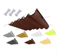 Tenda parasole rettangolare 2025, impermeabile, per patio, pergola, giardino, serra, 1,8 x 10 m, color caffè, per prato e terrazza
