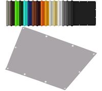 Tenda parasole rettangolare, 210 x 260 cm, protezione dai raggi UV, resistente agli strappi, con corde fisse, per giardino, patio, campeggio, colore grigio chiaro