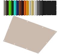 Tenda parasole rettangolare, 220 x 270 cm, impermeabile, resistente ai raggi UV, con occhielli e corde di fissaggio, per patio, giardino, terrazza, campeggio, colore tortora