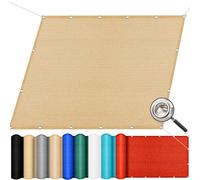 Tenda parasole rettangolare, 240 x 340 cm, protezione UV, impermeabile e traspirante, con occhielli, per giardino, terrazza, balcone, colore: giallo sabbia