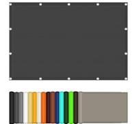 Tenda parasole rettangolare, 3,2 x 3,6 m, resistente, resistente agli strappi, con occhielli e corde, per patio, balcone, piscina, cortile, grigio scuro