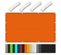 Tenda parasole rettangolare, 3,4 x 6,5 m, blocco UV 98%, tenda da esterni con occhielli, parasole per terrazza, colore arancione elegante