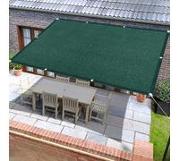Tenda parasole rettangolare, 3,4 x 7,5 m, blocco UV al 98%, per giardino, patio, parcheggio e capannone, verde scuro con corda inclusa, perfetta protezione solare