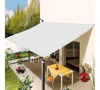 Tenda parasole rettangolare, 3,4 x 9 m, resistente, protezione dai raggi UV, traspirante, resistente alle intemperie, baldacchino per giardino, balcone, campeggio, colore bianco