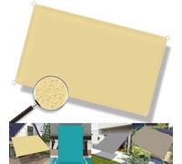 Tenda parasole rettangolare, 3,6 x 4,5 m, protezione UV, per esterni, terrazza, giardino, balcone, patio, colore giallo sabbia, per una maggiore vita all'aperto