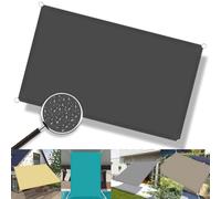 Tenda parasole rettangolare, 3,6 x 9 m, grigio scuro, con corde, per patio, giardino, terrazza, balcone, blocco UV per un efficace parasole