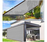 Tenda parasole rettangolare, 3 x 4 m, 4 x 5 m, 2 x baldacchino impermeabile, con occhielli e corde, per patio, balcone, giardino, esterni, protezione UV 99%, tessuto traspirante