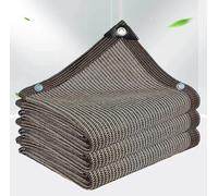 Tenda parasole rettangolare, 3 x 4 m, colore beige, copertura per tenda parasole per pergola, in tessuto con occhielli marrone, 3 x 5 m, ideale per la protezione del patio esterno