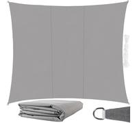 Tenda parasole rettangolare, 3 x 4 m, per protezione solare affidabile, impermeabile, con fissaggio per giardino, spiaggia, campeggio, 23144, colore: grigio