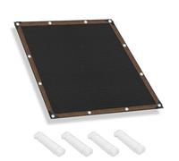 Tenda parasole rettangolare, 3 x 9 m, protezione UV al 90%, con occhielli, resistente, 12 pieghe a punto croce, per patio, giardino, balcone, parasole esterno