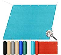 Tenda parasole rettangolare, 340 x 580 cm, protezione dai raggi UV, permeabile all'aria e all'acqua, con occhielli, per giardino, terrazza, balcone, colore azzurro cielo