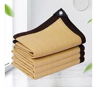 Tenda parasole rettangolare, 4 x 5 m, protezione UV, anti-invecchiamento, in tessuto beige, per giardino, auto, piante, 5 x 6 m, parasole per esterni