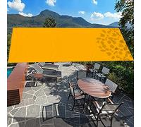Tenda parasole rettangolare, 5,5 x 5,5 m, impermeabile, protezione dai raggi UV, per esterni, patio, giardino, prato, resistente, in poliestere giallo, per un'efficace protezione solare