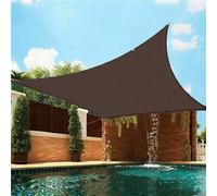 Tenda parasole rettangolare, 5 x 10 m, protezione dai raggi UV, con occhielli, per patio, pergola, cortile, rapida dissipazione del calore, resistente agli strappi, copertura esterna (curry)