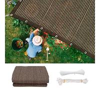Tenda parasole rettangolare, 5 x 7,5 m, traspirante e impermeabile, protezione dai raggi UV per balcone, giardino, patio, include 1 x 5 m di corda, marrone A